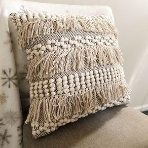 Boho chic style accent pillow
